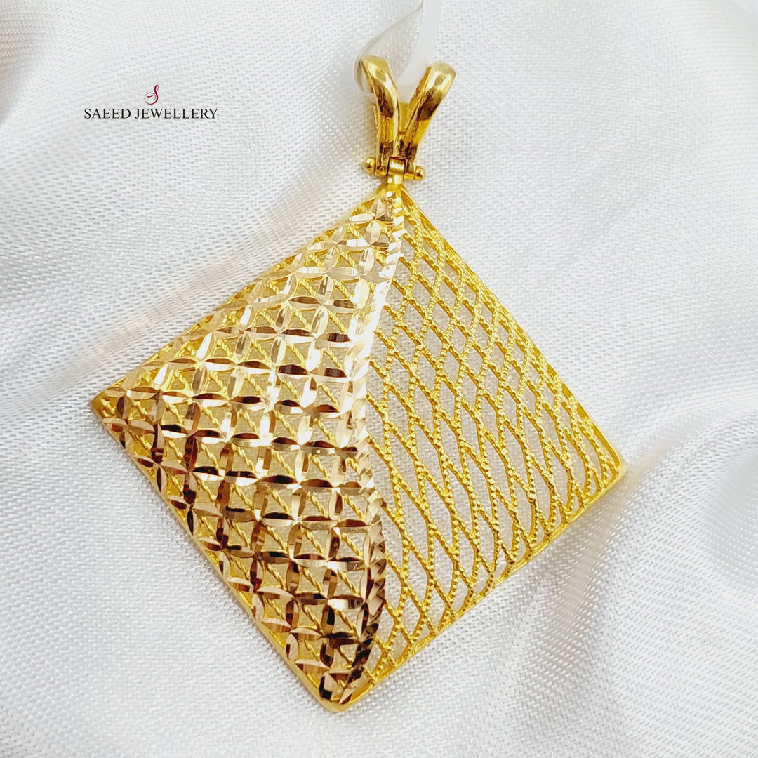 21K Fancy Pendant Made of 21K Yellow Gold by Saeed Jewelry-13037