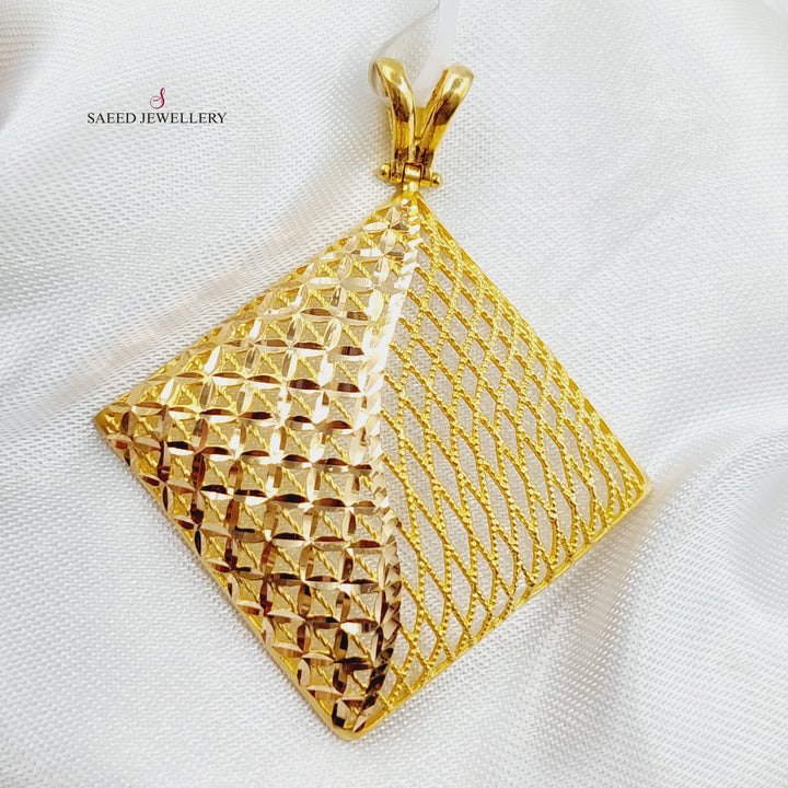 21K Fancy Pendant Made of 21K Yellow Gold by Saeed Jewelry-13037