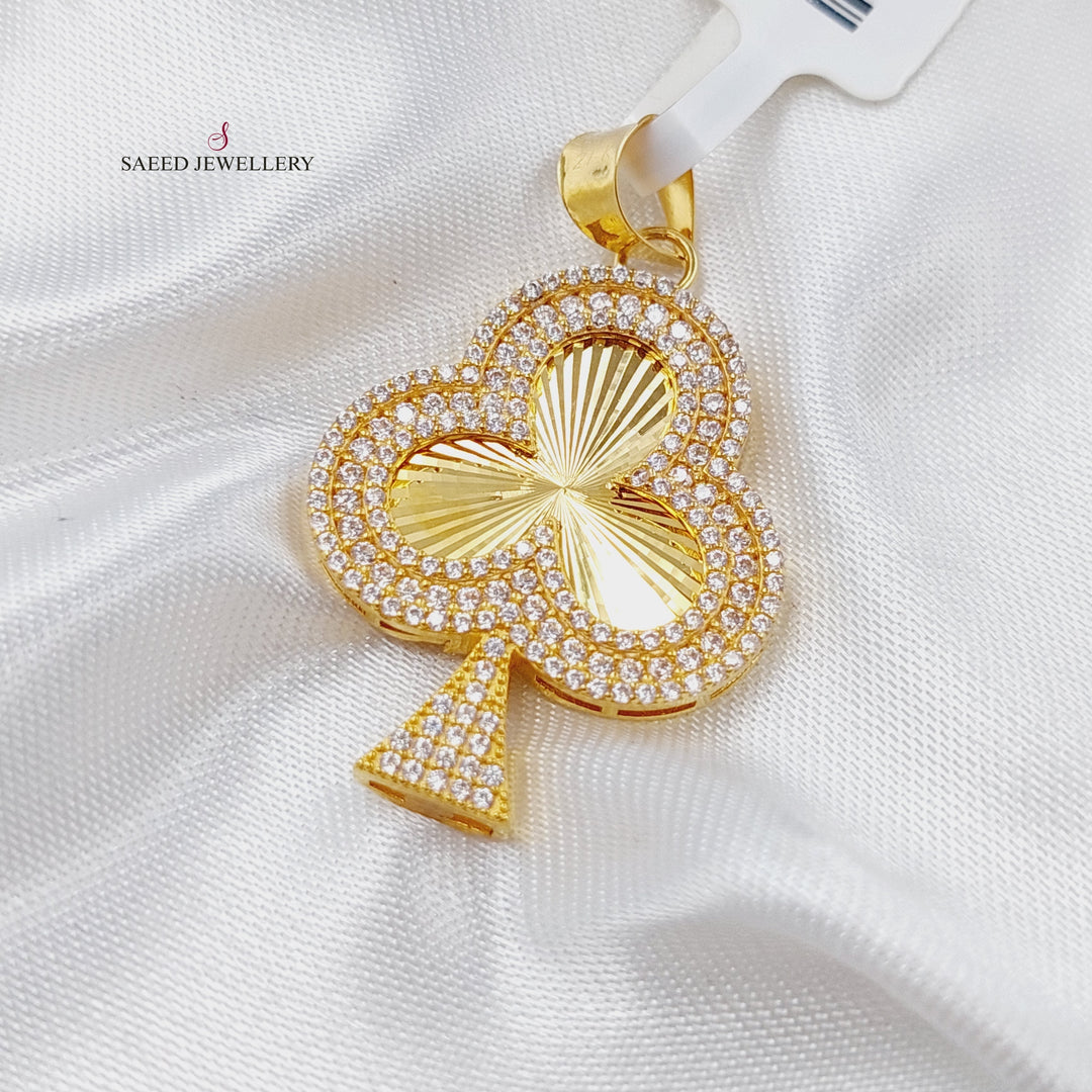 21K Fancy Pendant Made of 21K Yellow Gold by Saeed Jewelry-19102