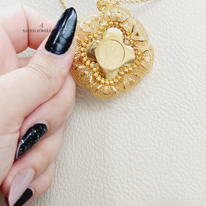 21K Fancy Pendant Made of 21K Yellow Gold by Saeed Jewelry-20944