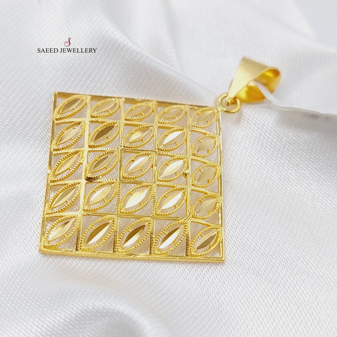 21K Fancy Pendant Made of 21K Yellow Gold by Saeed Jewelry-21368