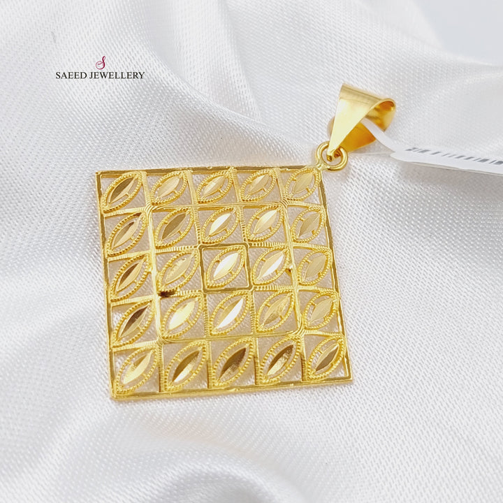 21K Fancy Pendant Made of 21K Yellow Gold by Saeed Jewelry-21368