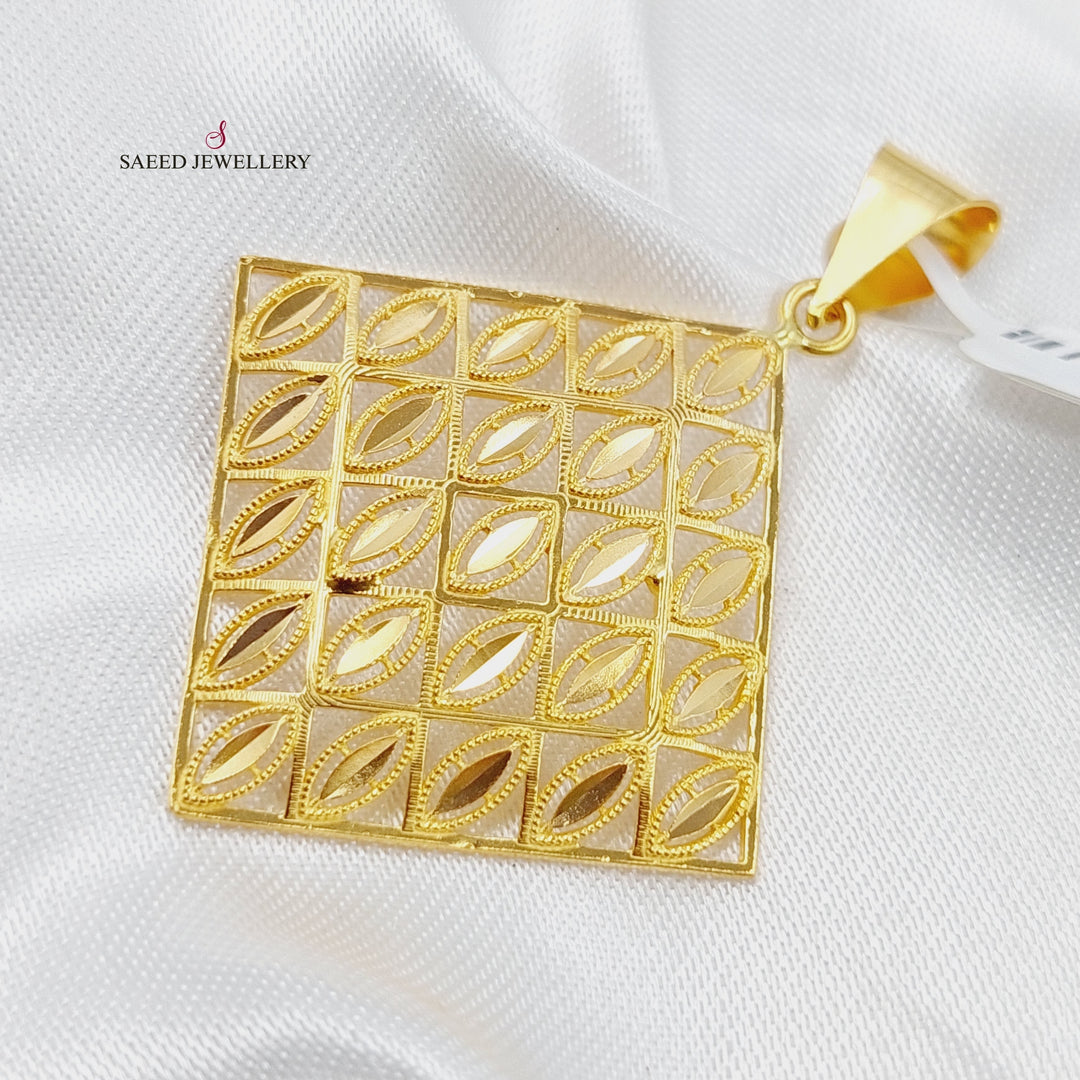 21K Fancy Pendant Made of 21K Yellow Gold by Saeed Jewelry-21368
