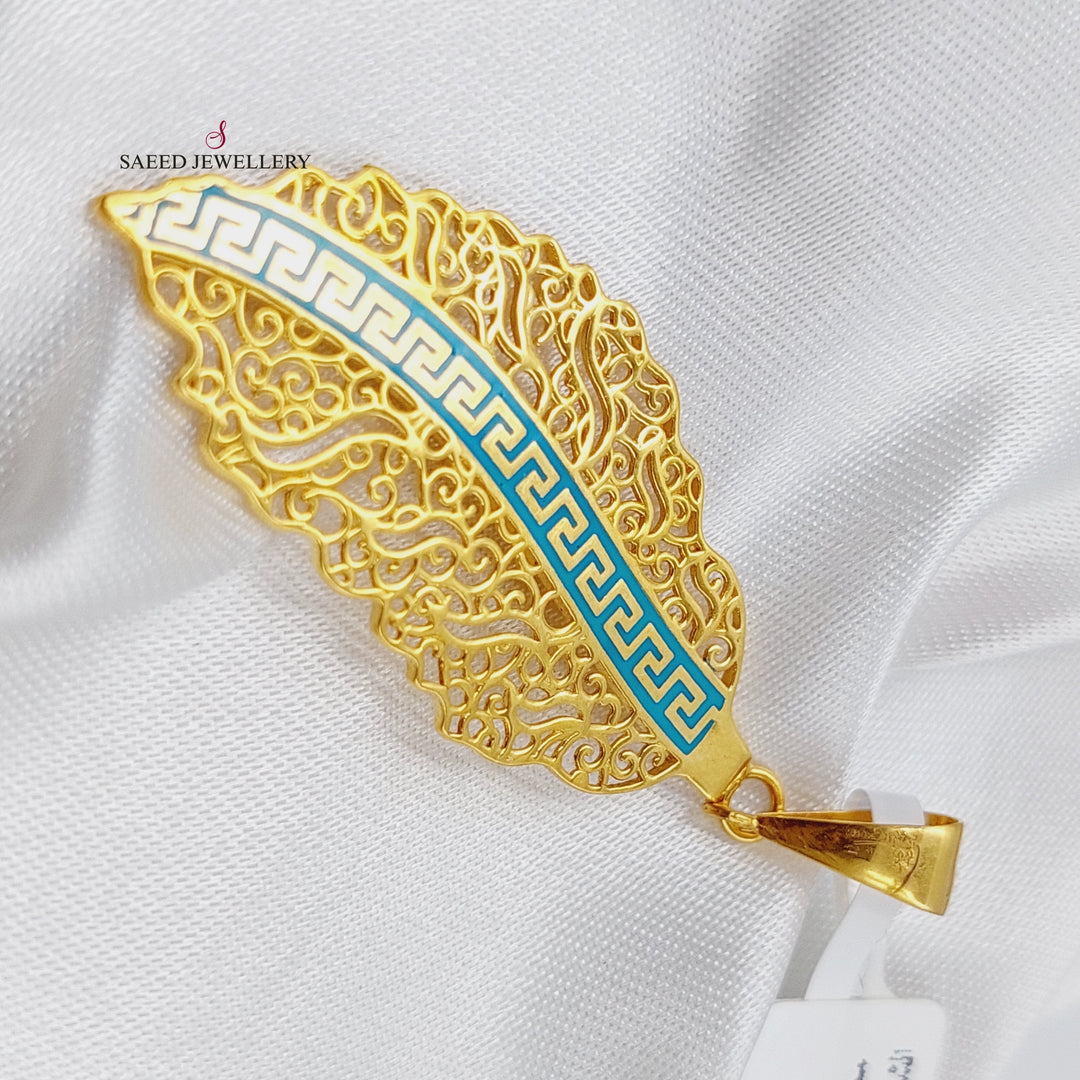 21K Fancy Pendant Made of 21K Yellow Gold by Saeed Jewelry-21857