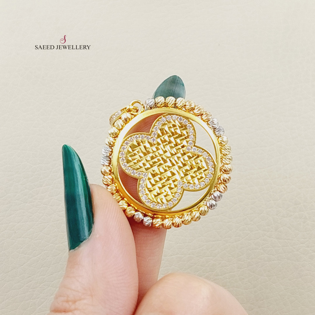 21K Fancy Pendant Made of 21K Yellow Gold by Saeed Jewelry-25897