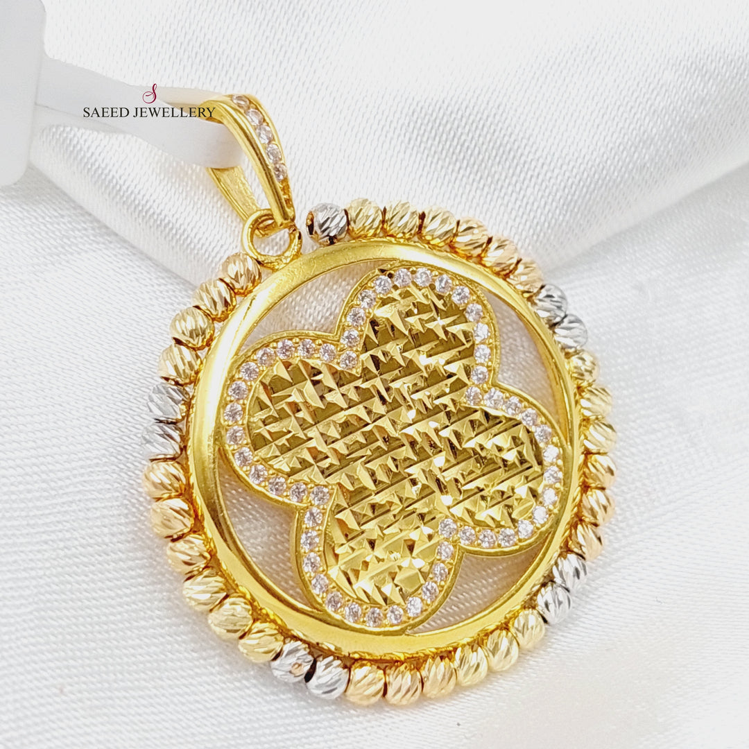 21K Fancy Pendant Made of 21K Yellow Gold by Saeed Jewelry-25897