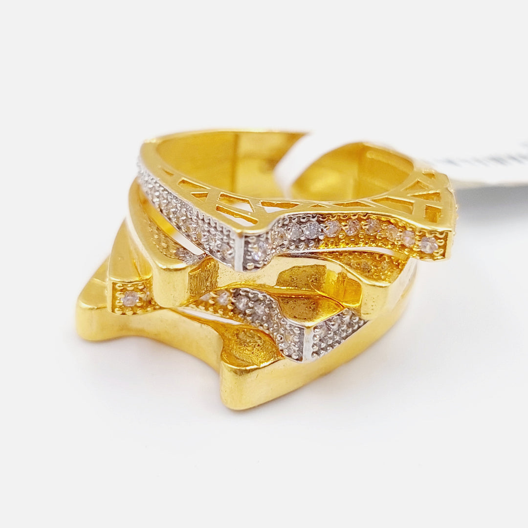 21K Fancy Ring Made of 21K Yellow Gold by Saeed Jewelry-10328