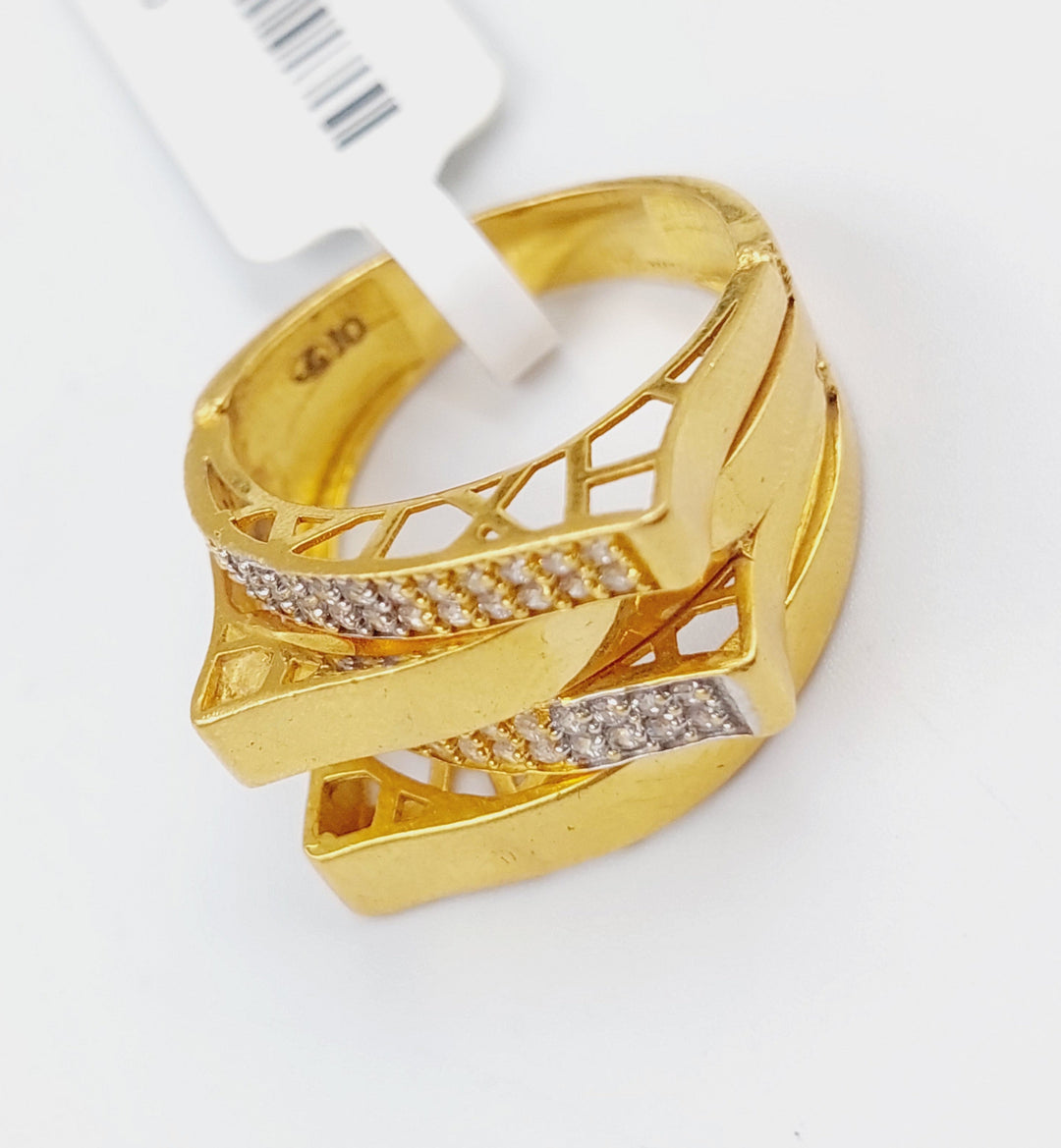 21K Fancy Ring Made of 21K Yellow Gold by Saeed Jewelry-15018