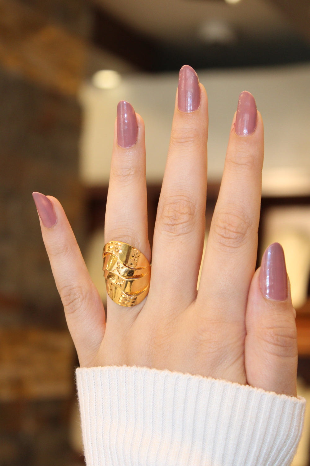 21K Fancy Ring Made of 21K Yellow Gold by Saeed Jewelry-15879