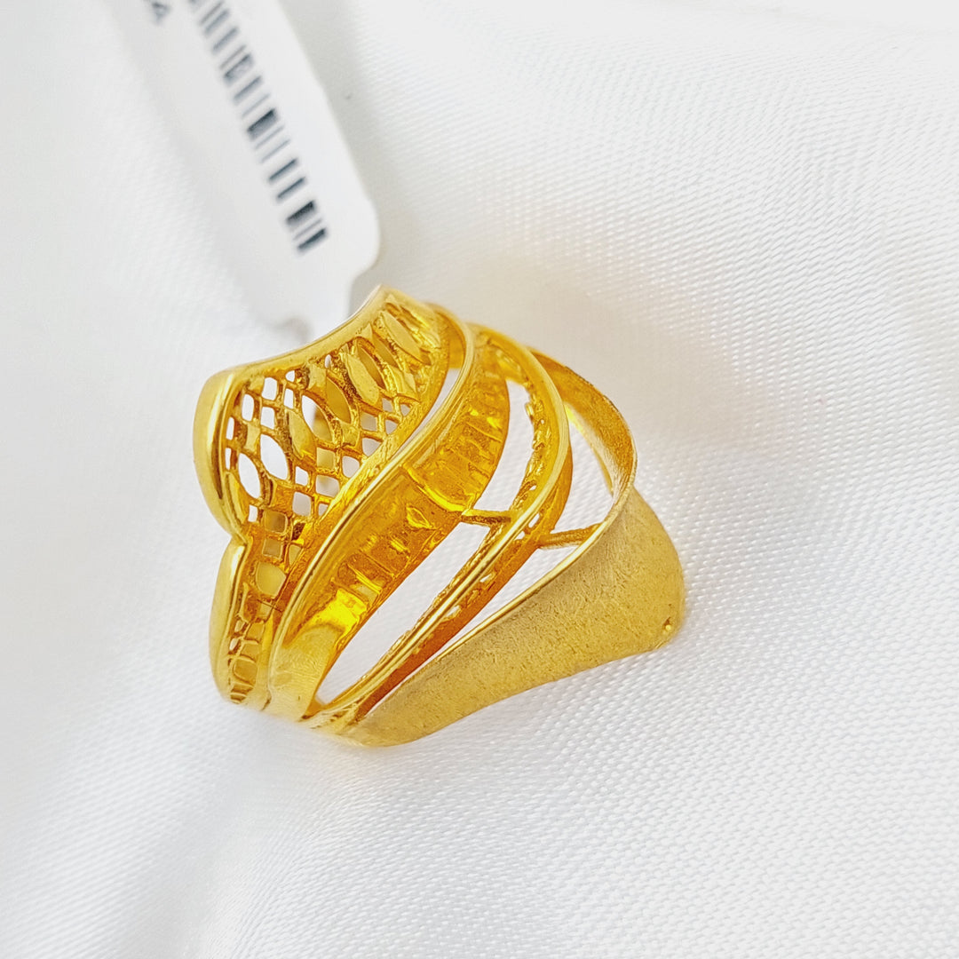 21K Fancy Ring Made of 21K Yellow Gold by Saeed Jewelry-16934