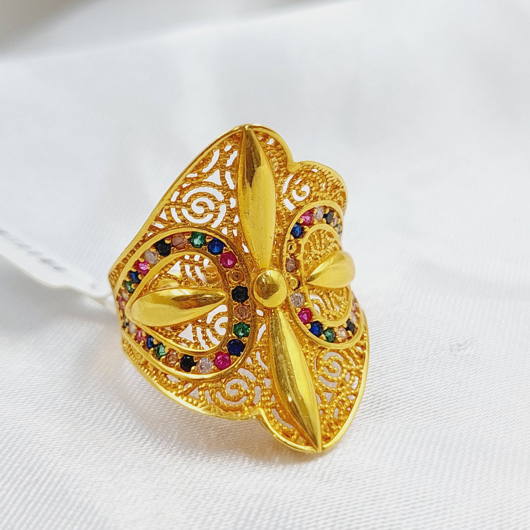 21K Fancy Ring Made of 21K Yellow Gold by Saeed Jewelry-16943