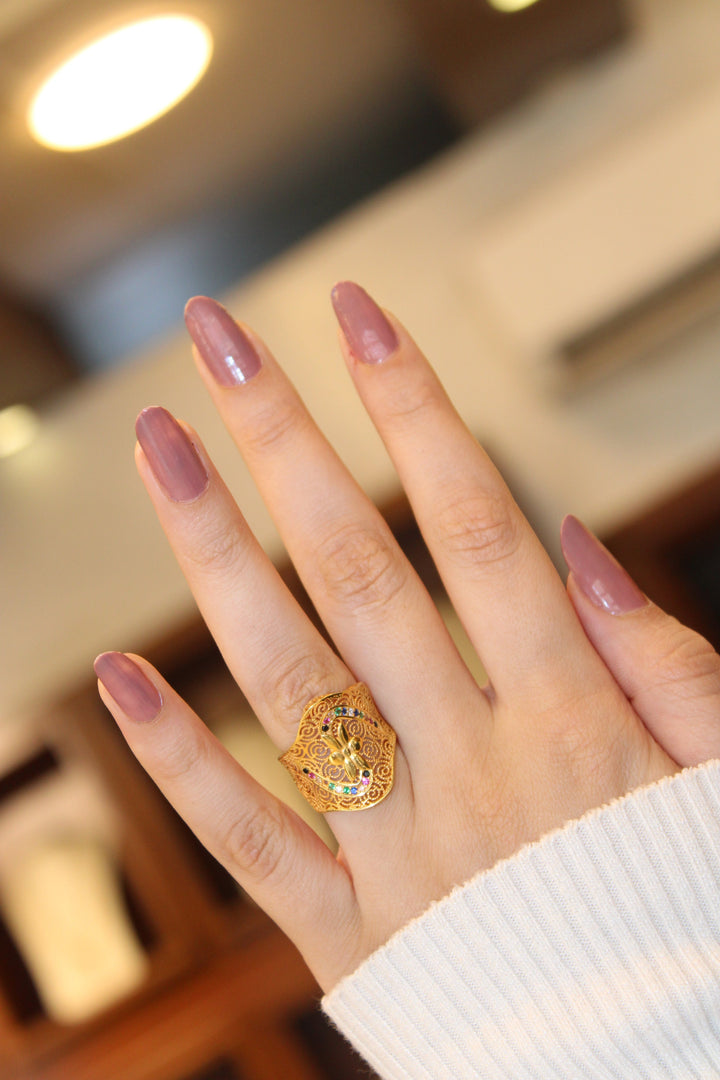 21K Gold Fancy Ring by Saeed Jewelry - Image 5