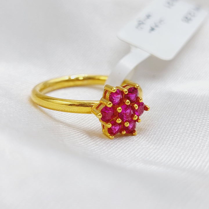 21K Fancy Ring Made of 21K Yellow Gold by Saeed Jewelry-17091