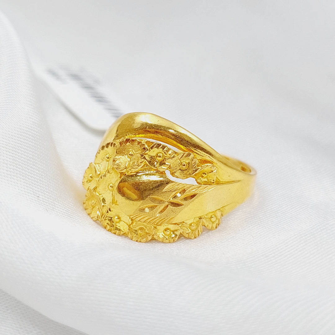 21K Fancy Ring Made of 21K Yellow Gold by Saeed Jewelry-18041