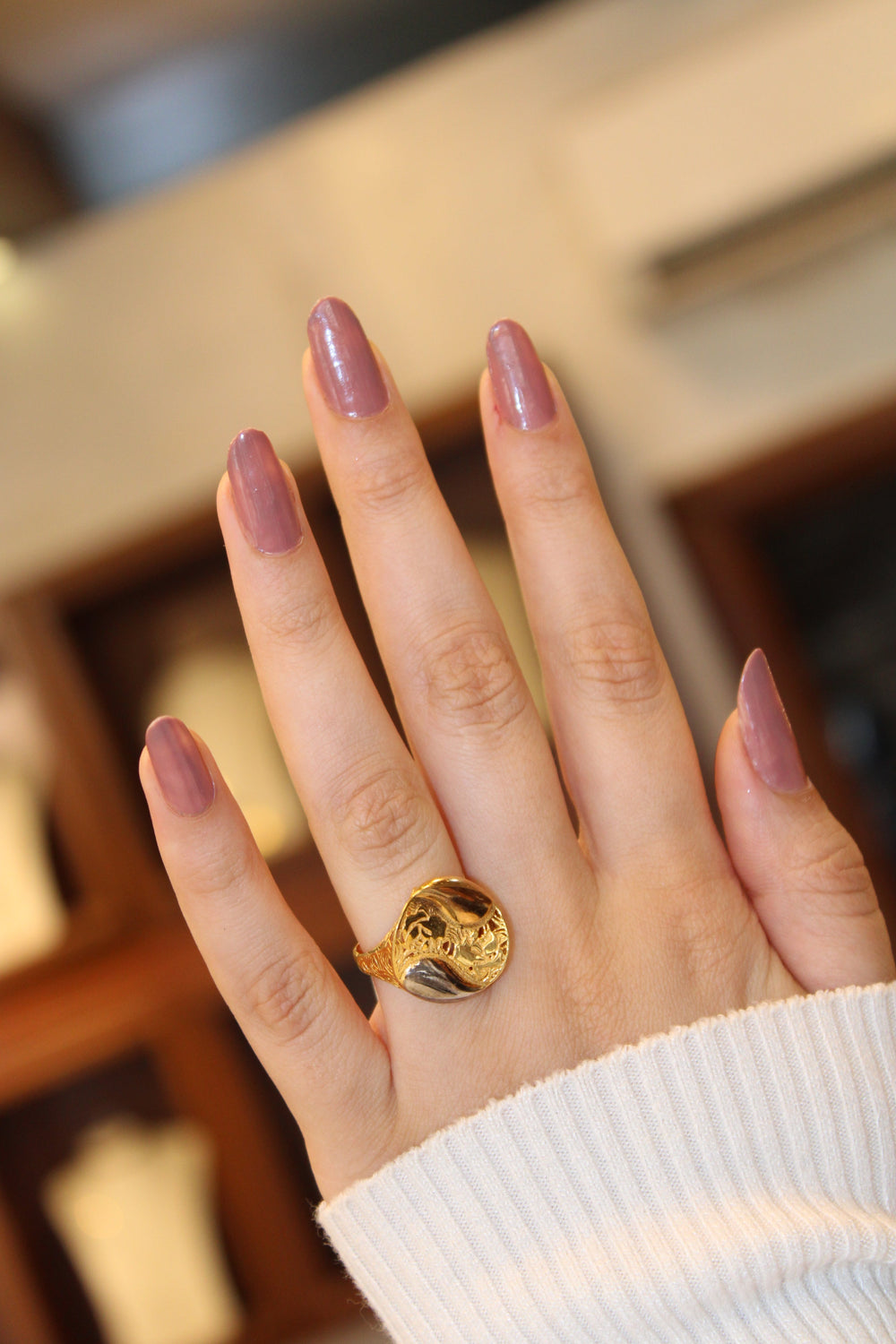21K Fancy Ring Made of 21K Yellow Gold by Saeed Jewelry-18417