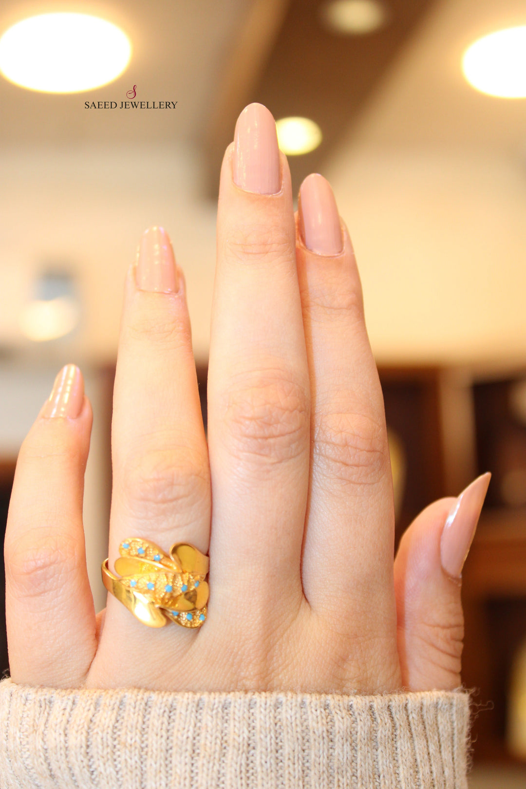 21K Gold Fancy Ring by Saeed Jewelry - Image 2