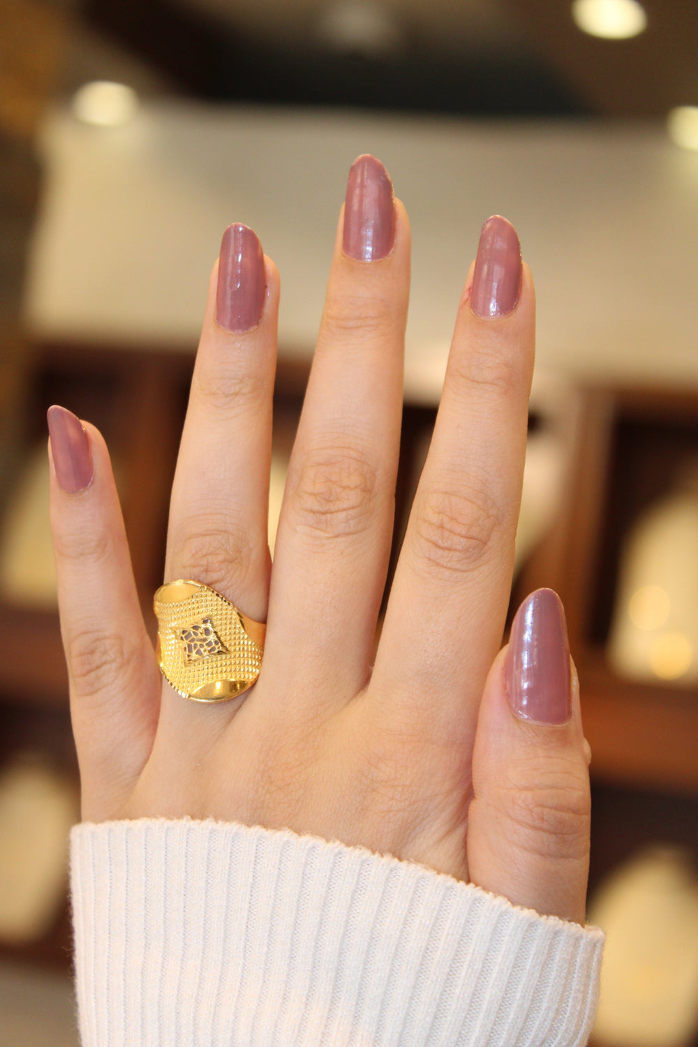 21K Fancy Ring Made of 21K Yellow Gold by Saeed Jewelry-20799