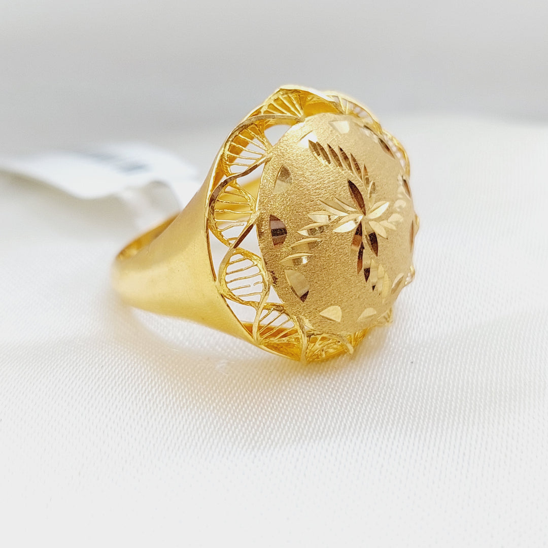 21K Fancy Ring Made of 21K Yellow Gold by Saeed Jewelry-20803
