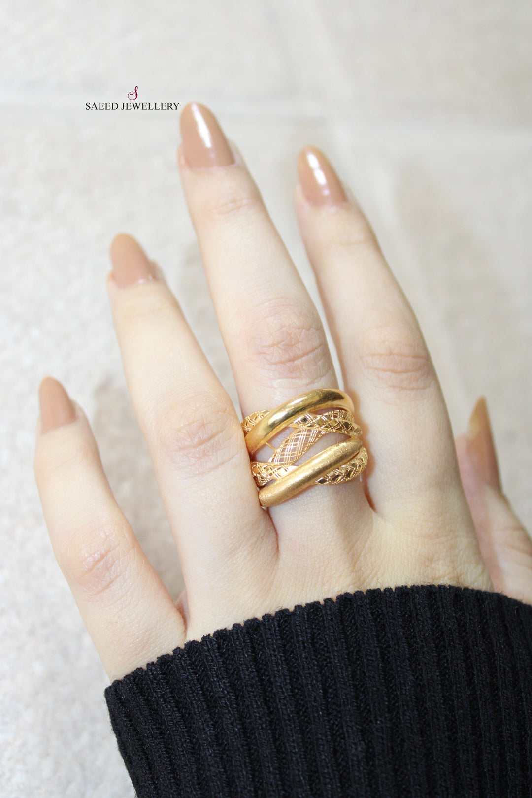 21K Gold Fancy Ring by Saeed Jewelry - Image 2