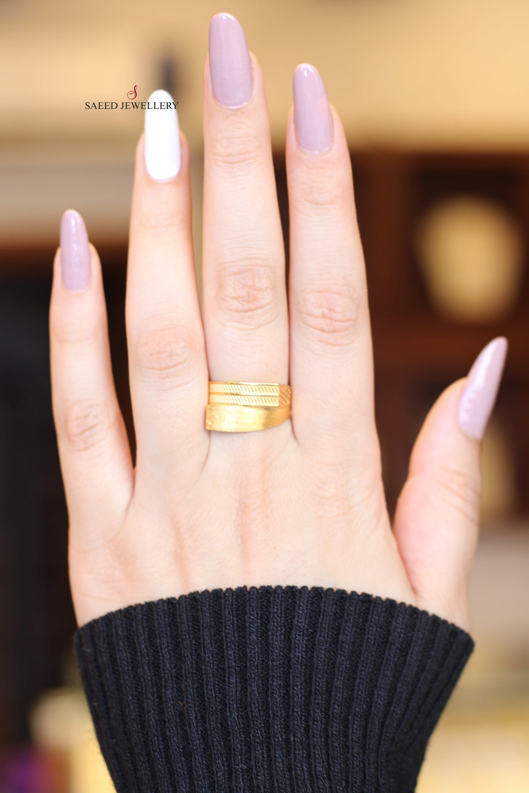 21K Gold Fancy Ring by Saeed Jewelry - Image 1