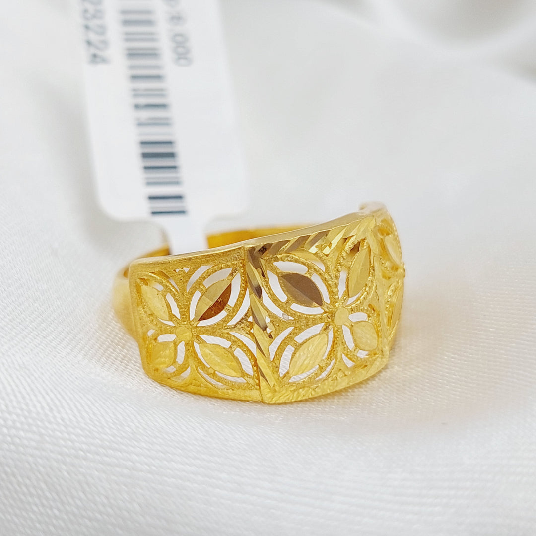 21K Fancy Ring Made of 21K Yellow Gold by Saeed Jewelry-23224