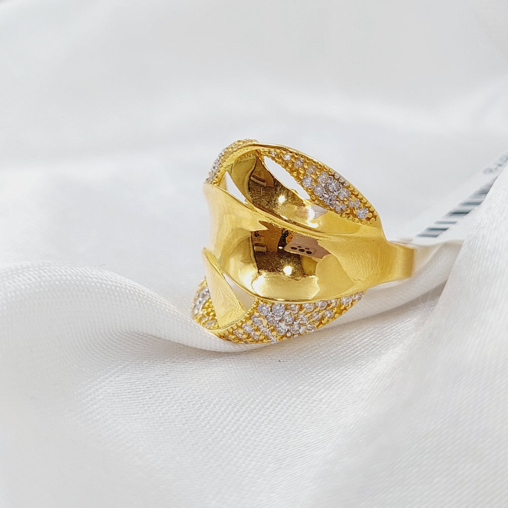 21K Fancy Ring Made of 21K Yellow Gold by Saeed Jewelry-23373