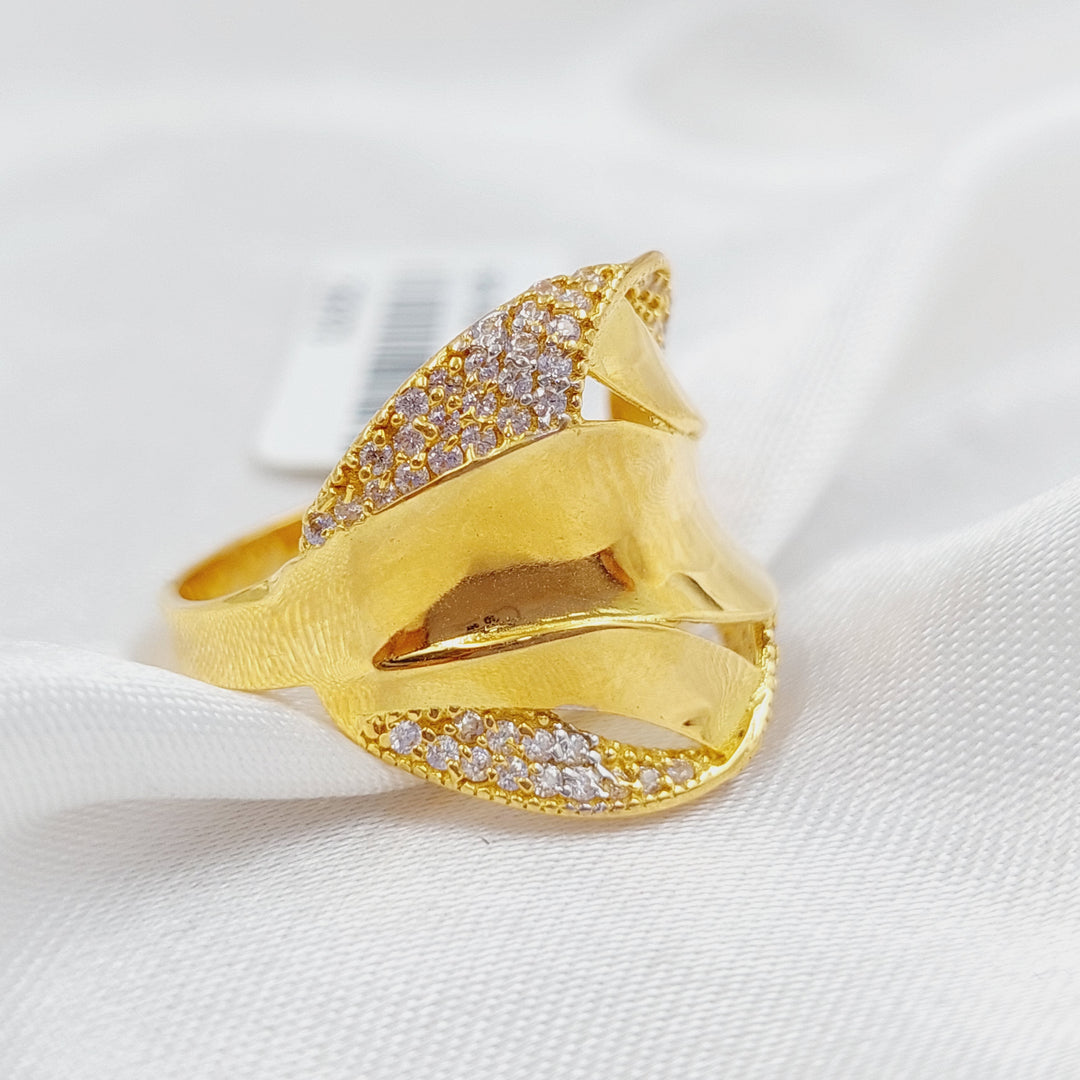21K Fancy Ring Made of 21K Yellow Gold by Saeed Jewelry-23373
