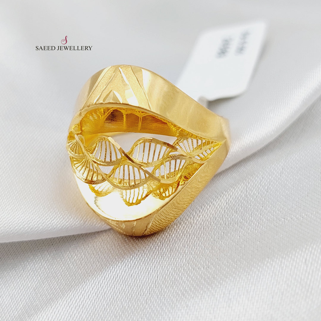 21K Fancy Ring Made of 21K Yellow Gold by Saeed Jewelry-24589