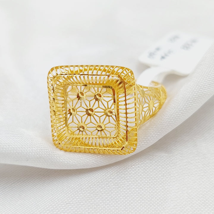 21K Fancy Ring Made of 21K Yellow Gold by Saeed Jewelry-25413