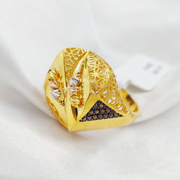 21K Fancy Ring Made of 21K Yellow Gold by Saeed Jewelry-25414