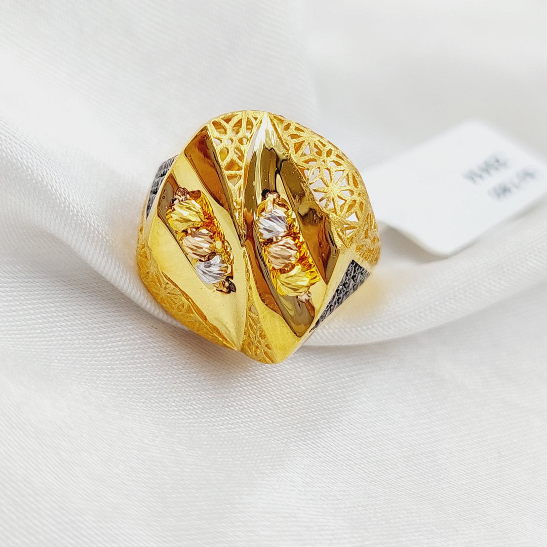 21K Fancy Ring Made of 21K Yellow Gold by Saeed Jewelry-25414