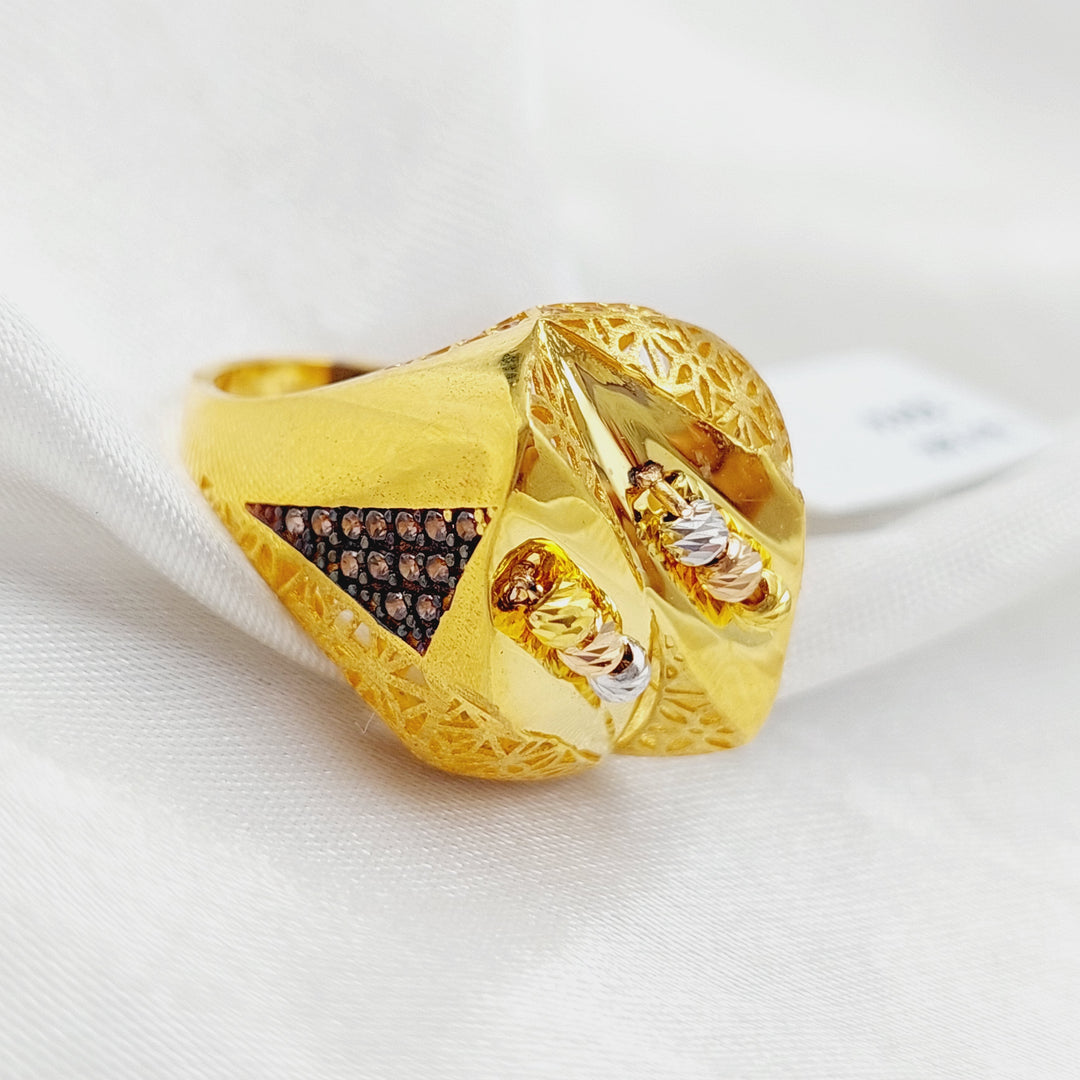 21K Fancy Ring Made of 21K Yellow Gold by Saeed Jewelry-25414