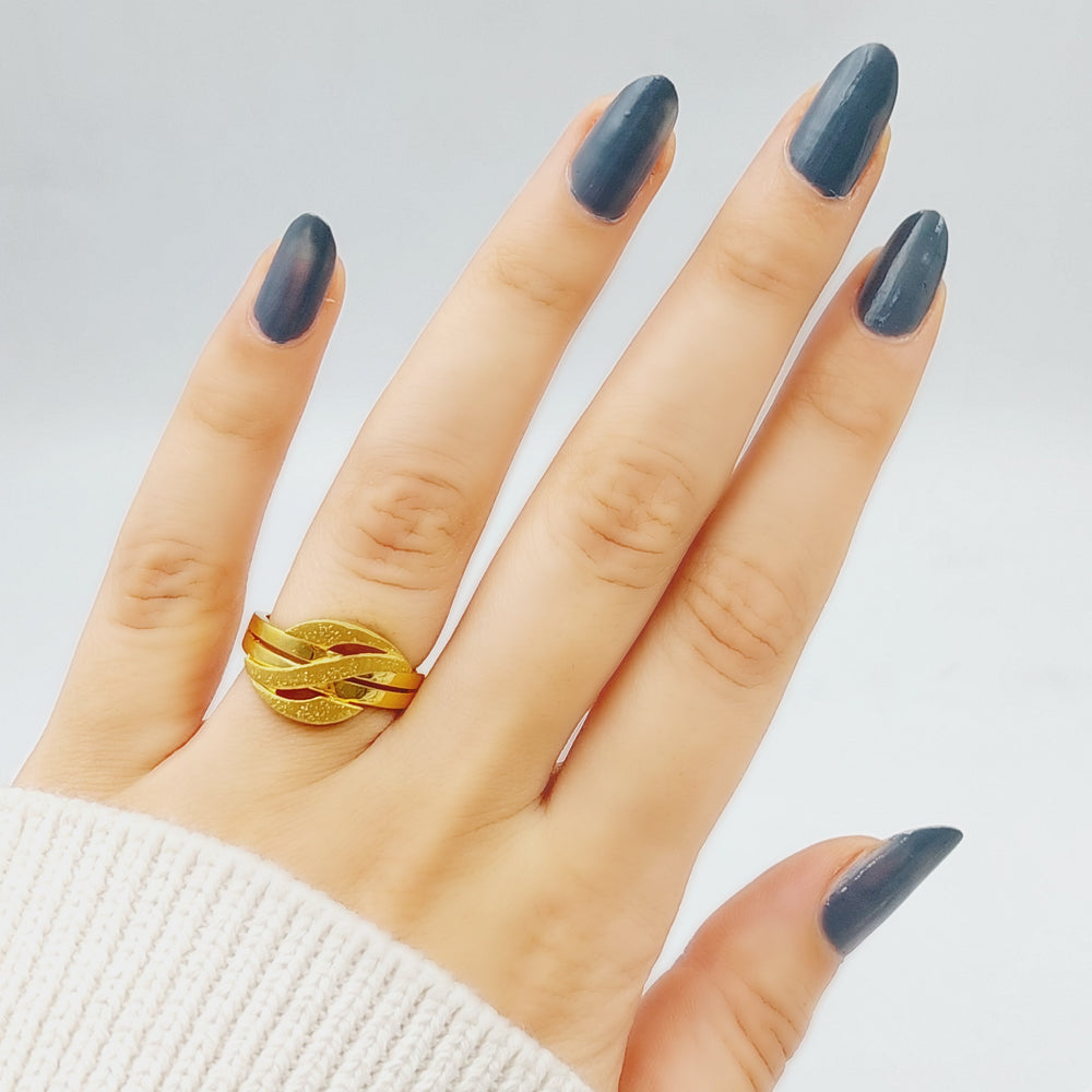 21K Fancy Ring Made of 21K Yellow Gold by Saeed Jewelry-25439