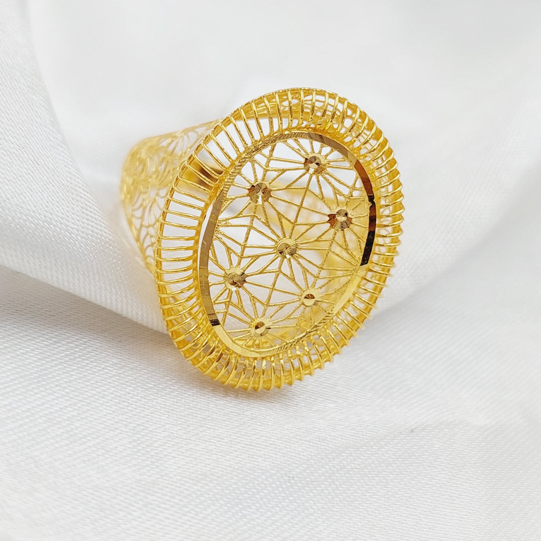 21K Fancy Ring Made of 21K Yellow Gold by Saeed Jewelry-25440