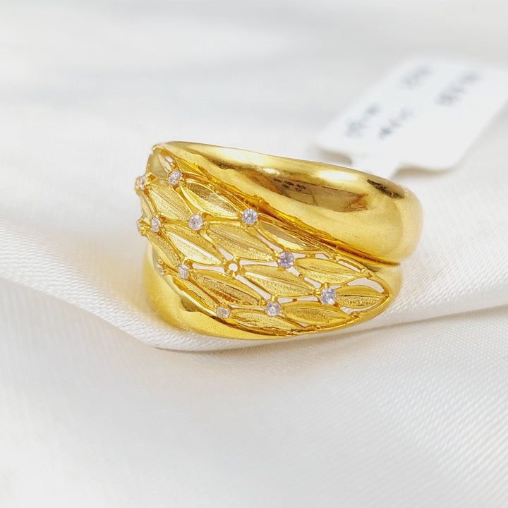 21K Fancy Ring Made of 21K Yellow Gold by Saeed Jewelry-25638