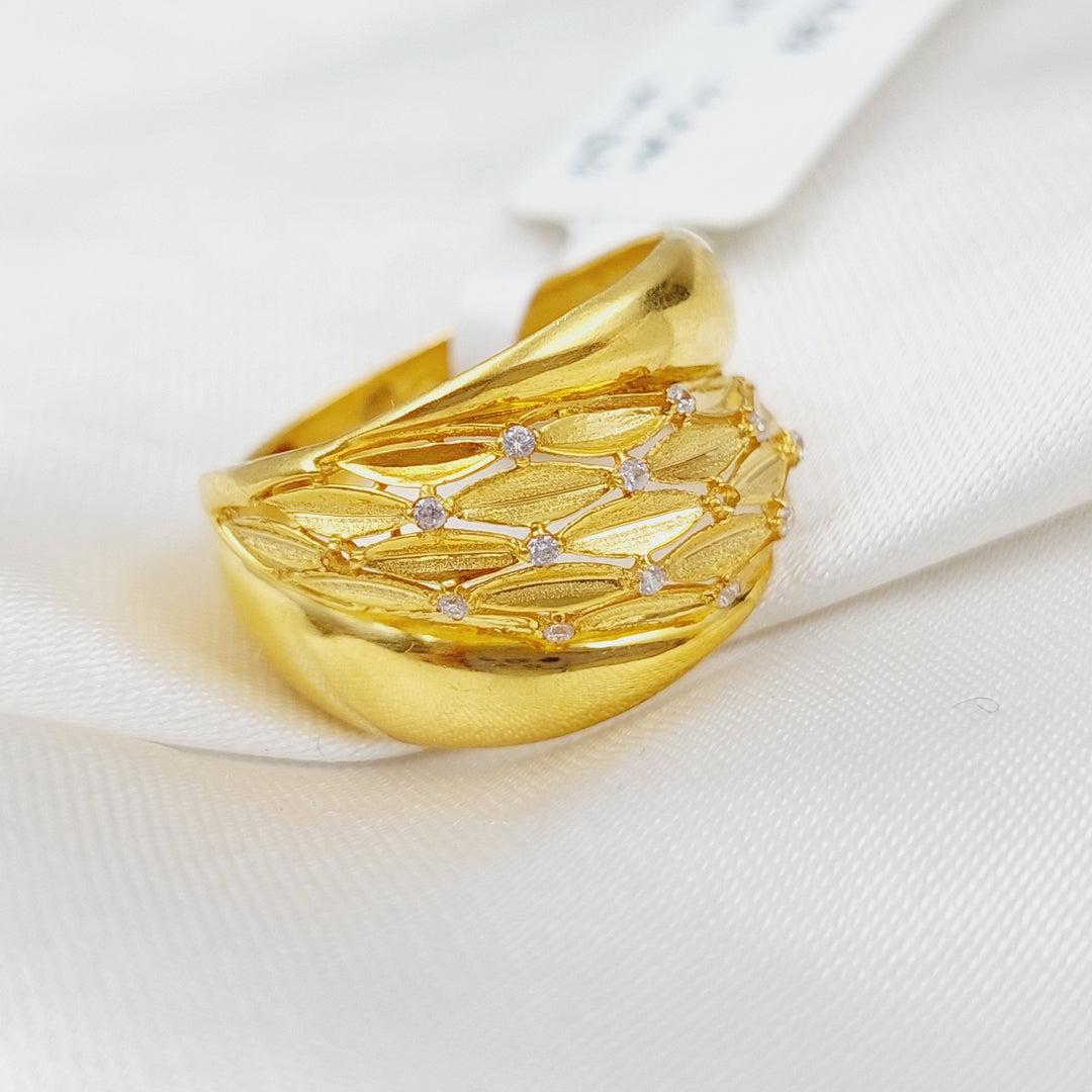 21K Fancy Ring Made of 21K Yellow Gold by Saeed Jewelry-25638