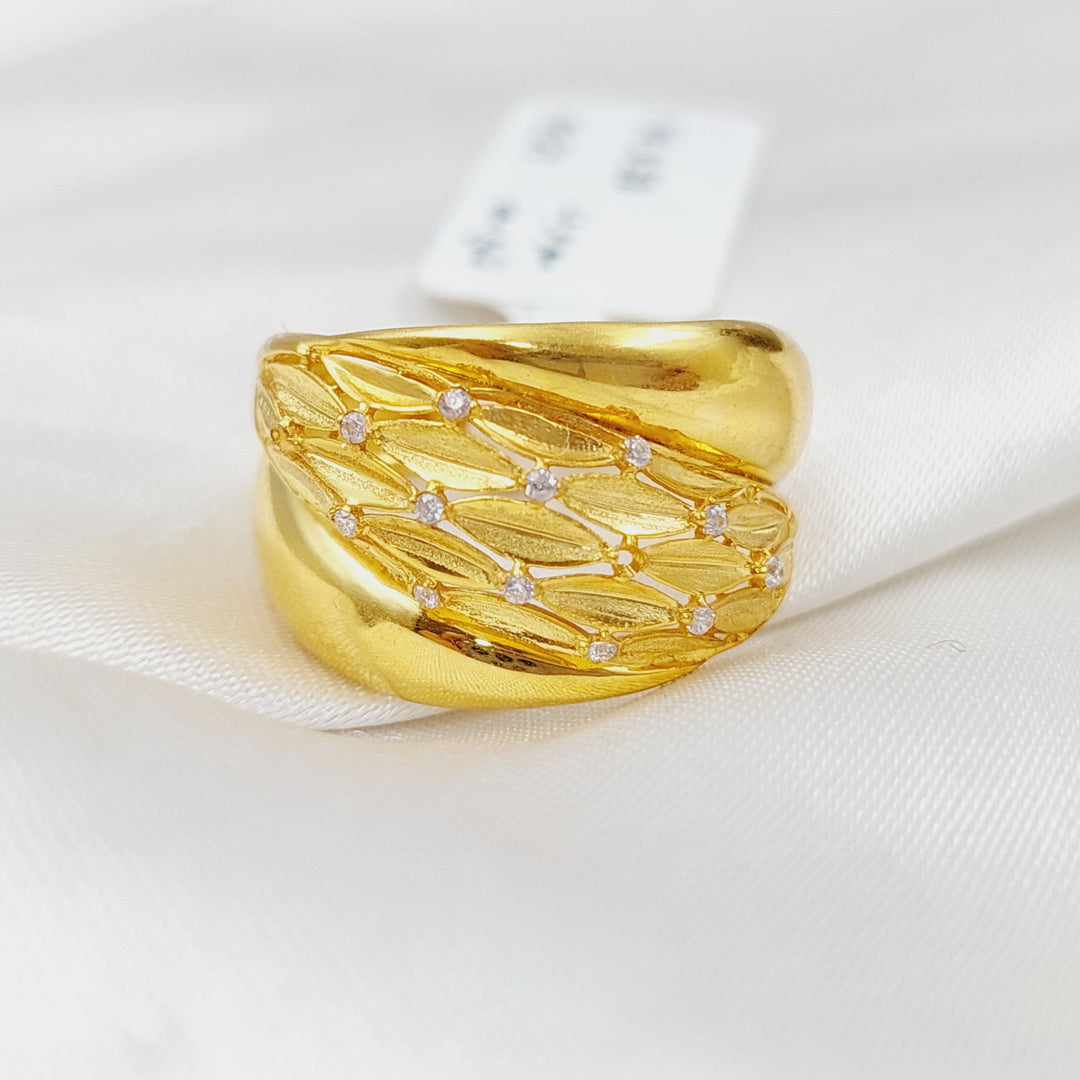 21K Fancy Ring Made of 21K Yellow Gold by Saeed Jewelry-25638