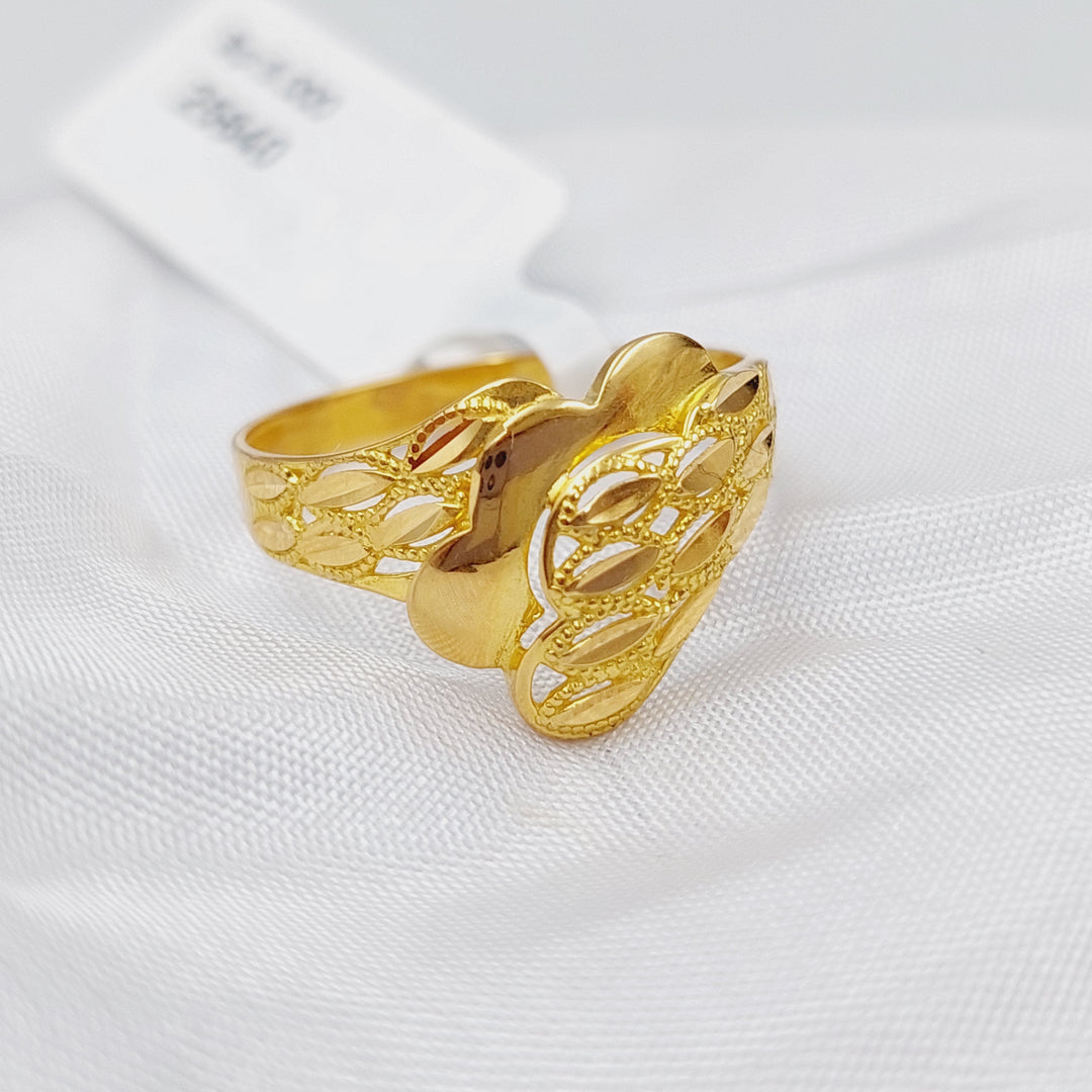 21K Fancy Ring Made of 21K Yellow Gold by Saeed Jewelry-25640