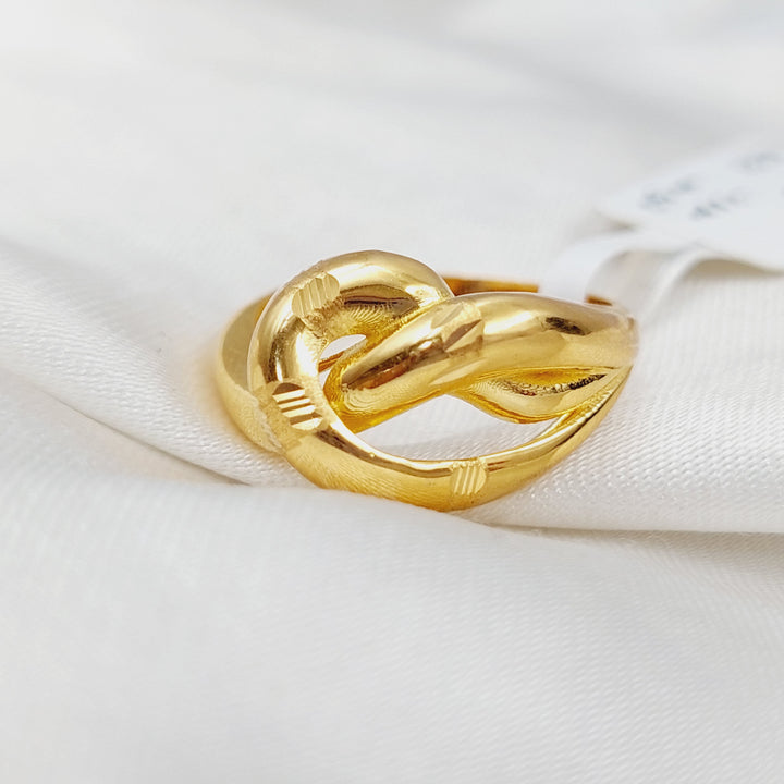 21K Fancy Ring Made of 21K Yellow Gold by Saeed Jewelry-25642