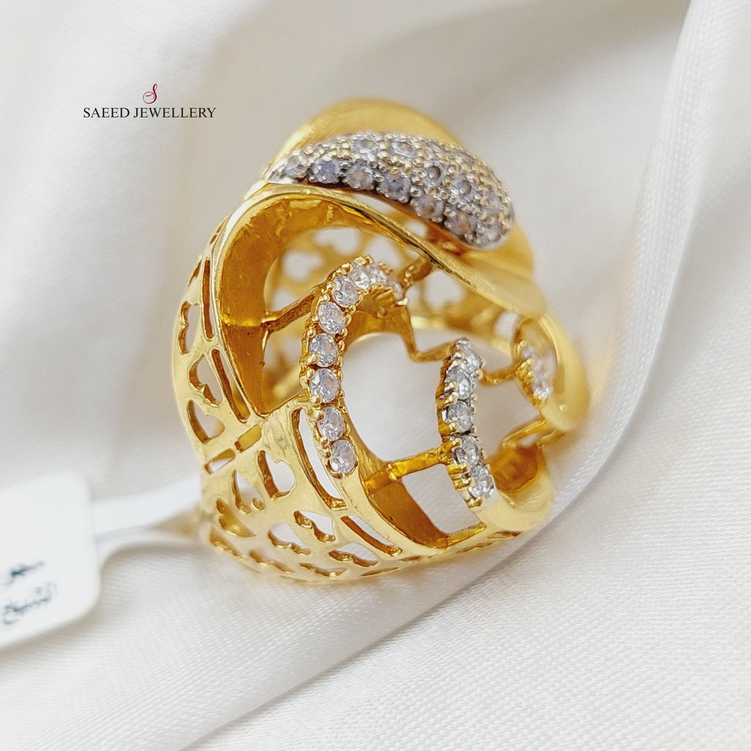 21K Fancy Ring Made of 21K Yellow Gold by Saeed Jewelry-25668