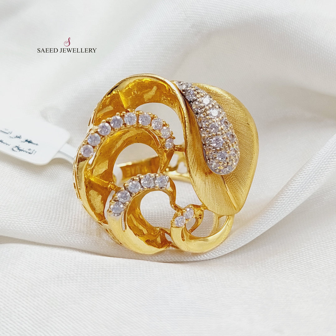 21K Fancy Ring Made of 21K Yellow Gold by Saeed Jewelry-25668