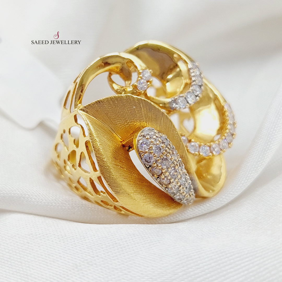 21K Fancy Ring Made of 21K Yellow Gold by Saeed Jewelry-25668