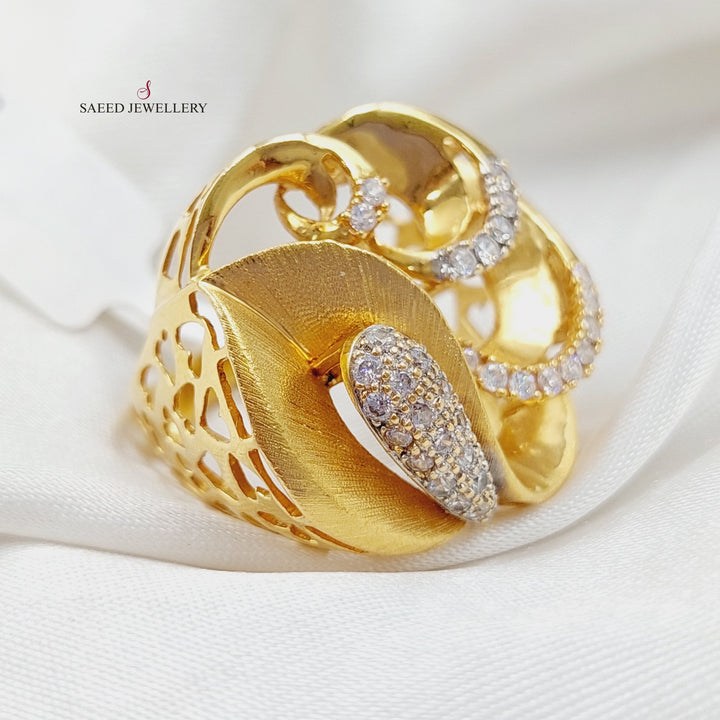 21K Fancy Ring Made of 21K Yellow Gold by Saeed Jewelry-25668