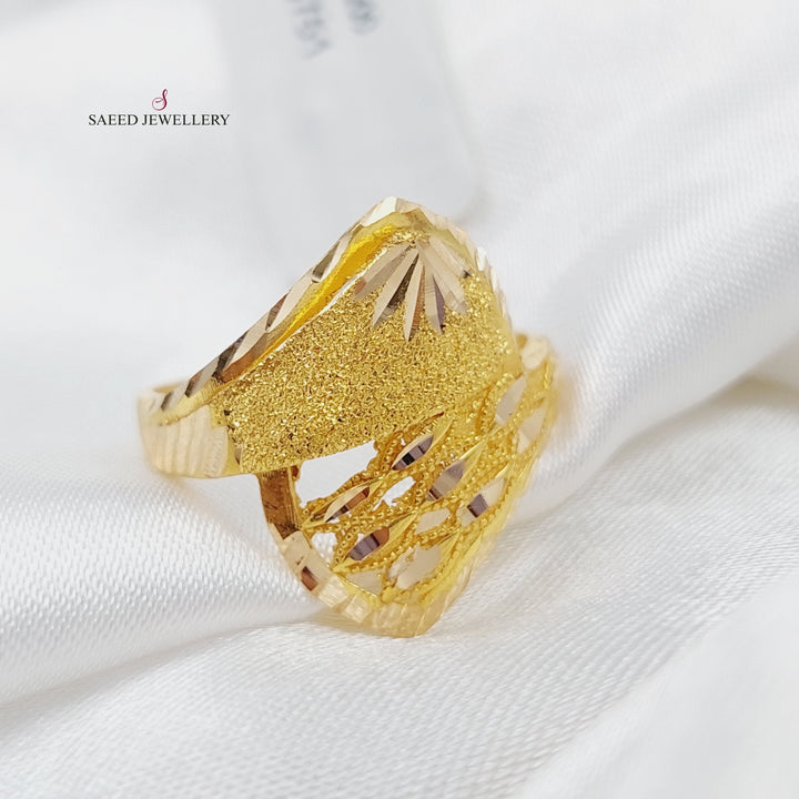 21K Fancy Ring Made of 21K Yellow Gold by Saeed Jewelry-25751