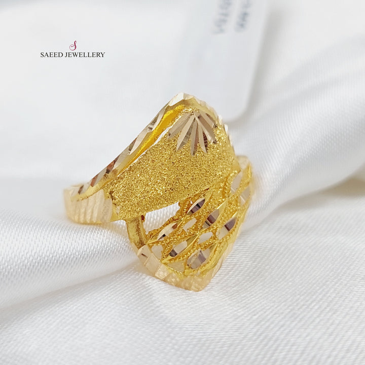 21K Fancy Ring Made of 21K Yellow Gold by Saeed Jewelry-25751