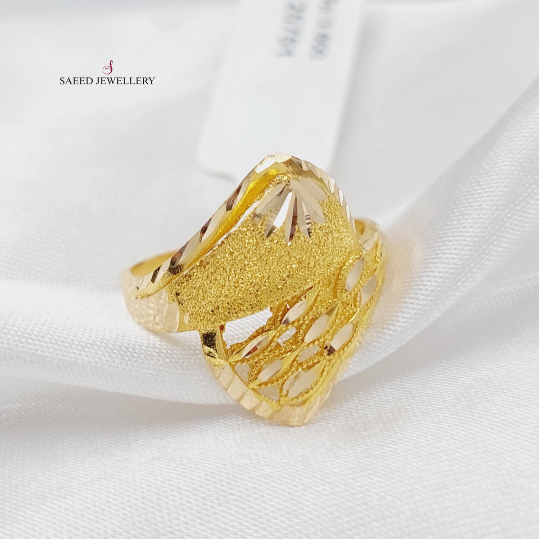 21K Fancy Ring Made of 21K Yellow Gold by Saeed Jewelry-25751