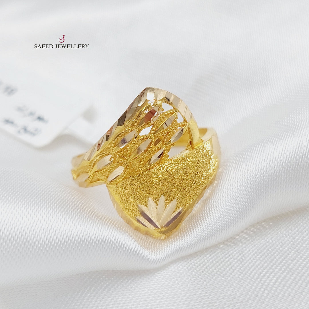 21K Fancy Ring Made of 21K Yellow Gold by Saeed Jewelry-25751