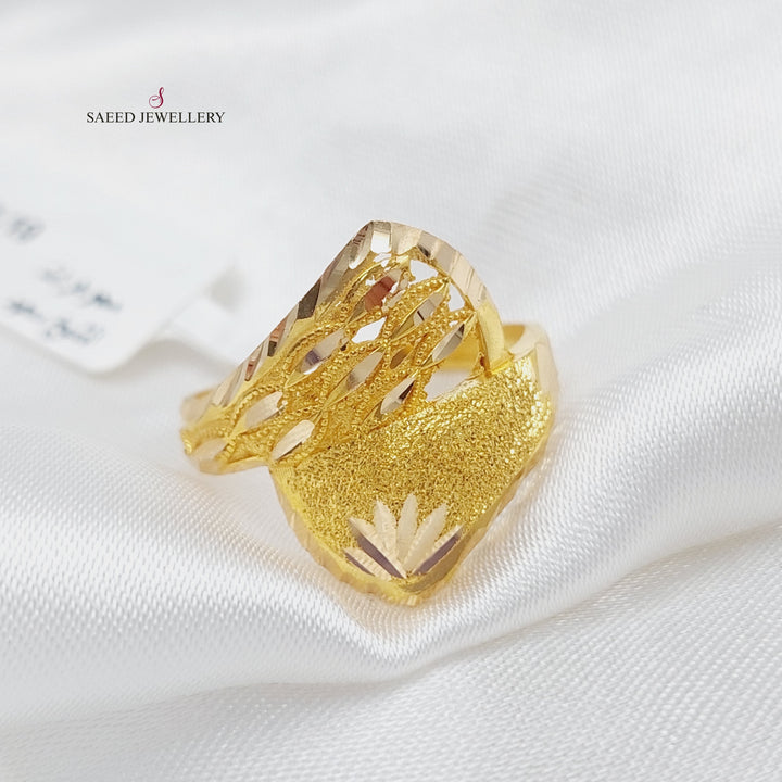 21K Fancy Ring Made of 21K Yellow Gold by Saeed Jewelry-25751