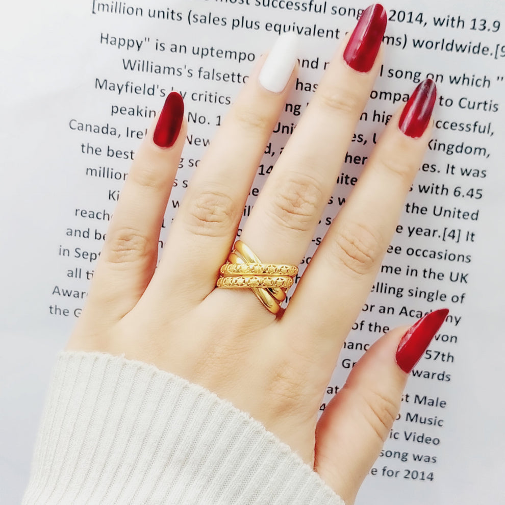 21K Fancy Ring Made of 21K Yellow Gold by Saeed Jewelry-25772