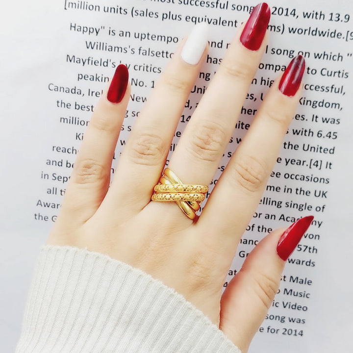 21K Fancy Ring Made of 21K Yellow Gold by Saeed Jewelry-25772